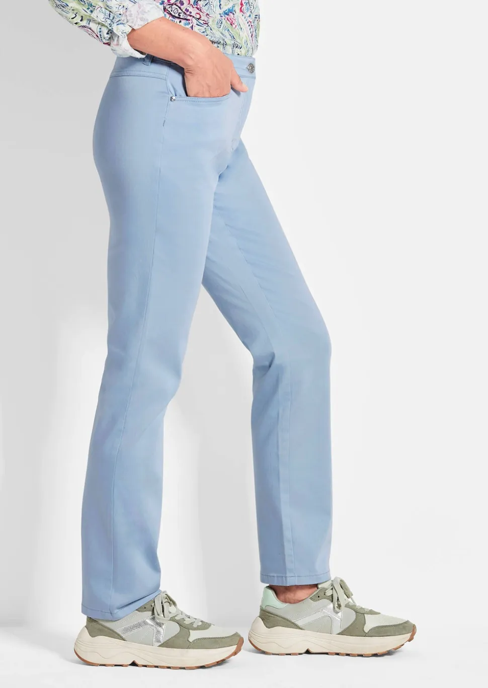 Pantalon en coton satiné LOUISA