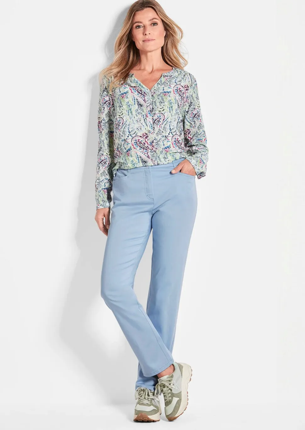 Pantalon en coton satiné LOUISA