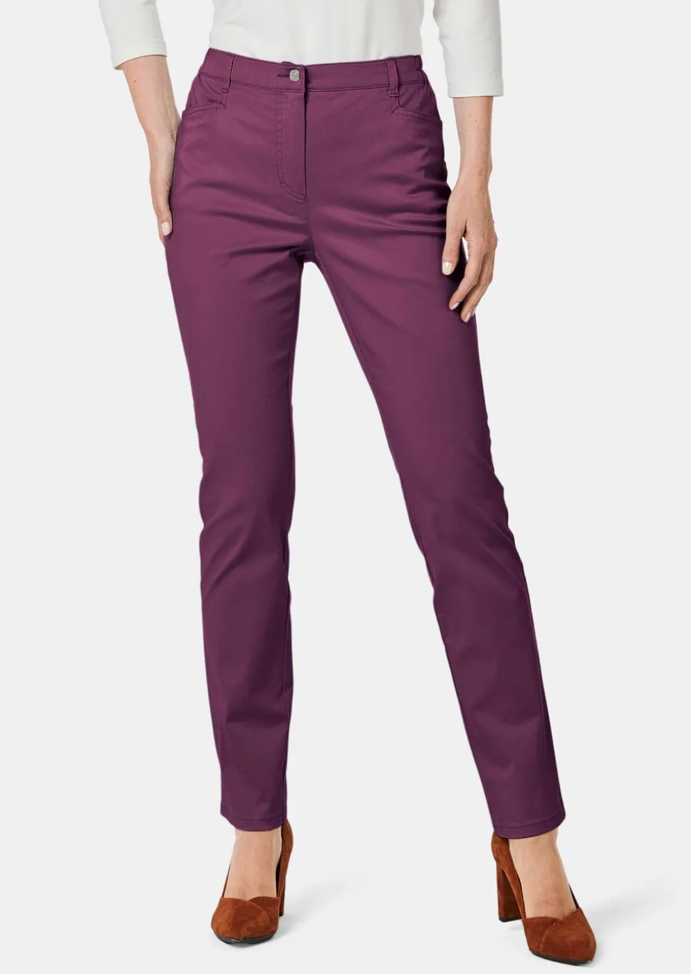 Pantalon en coton satiné LOUISA