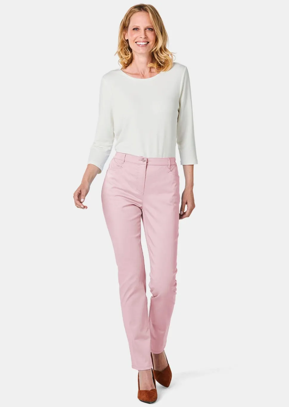 Pantalon en coton satiné LOUISA