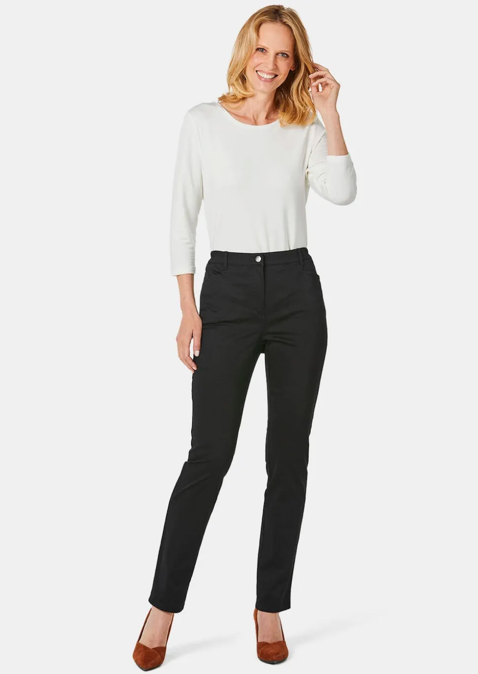 Pantalon en coton satiné LOUISA