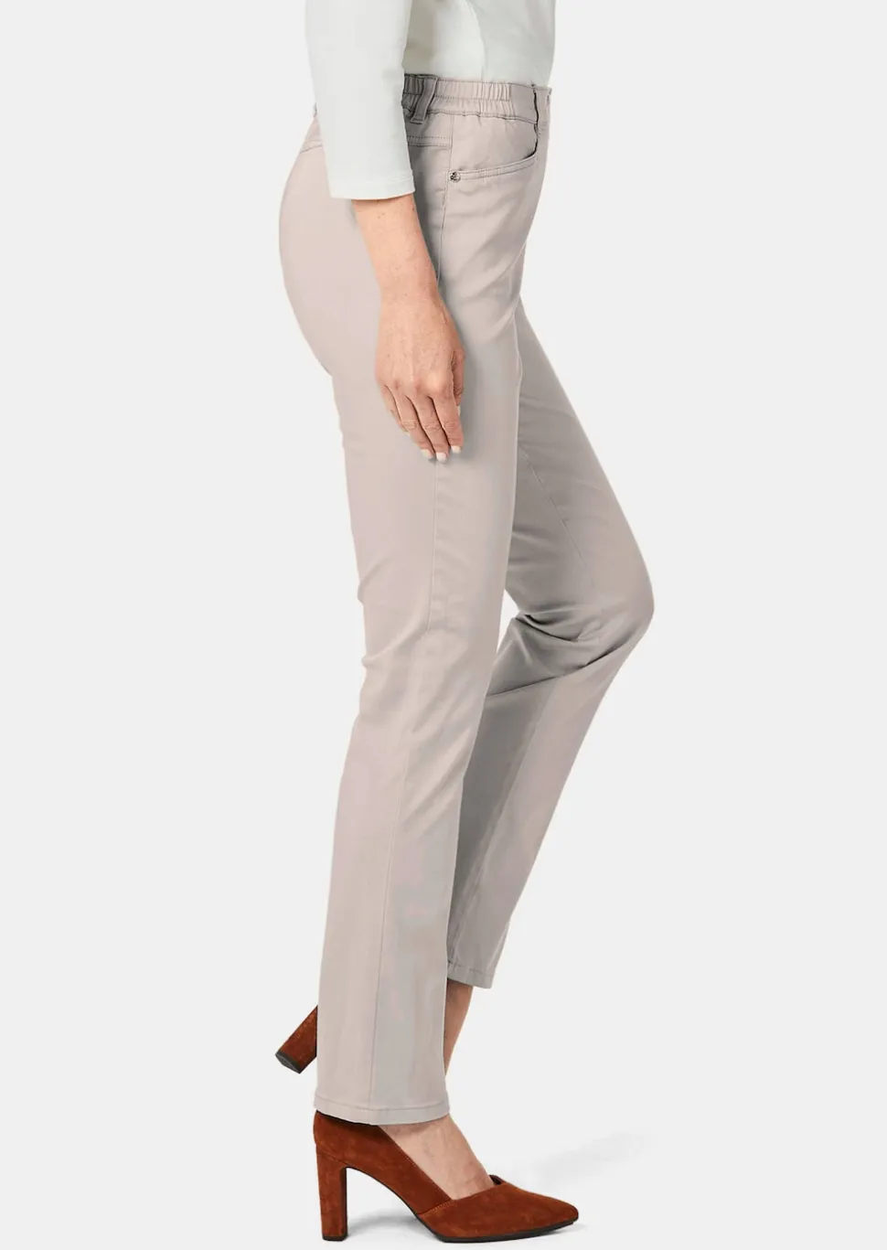 Pantalon en coton satiné LOUISA