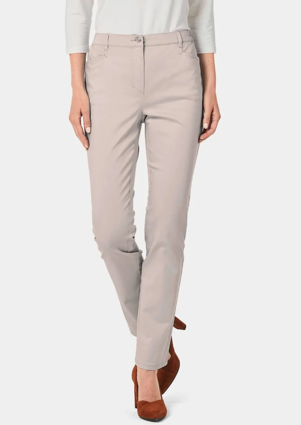 Pantalon en coton satiné LOUISA
