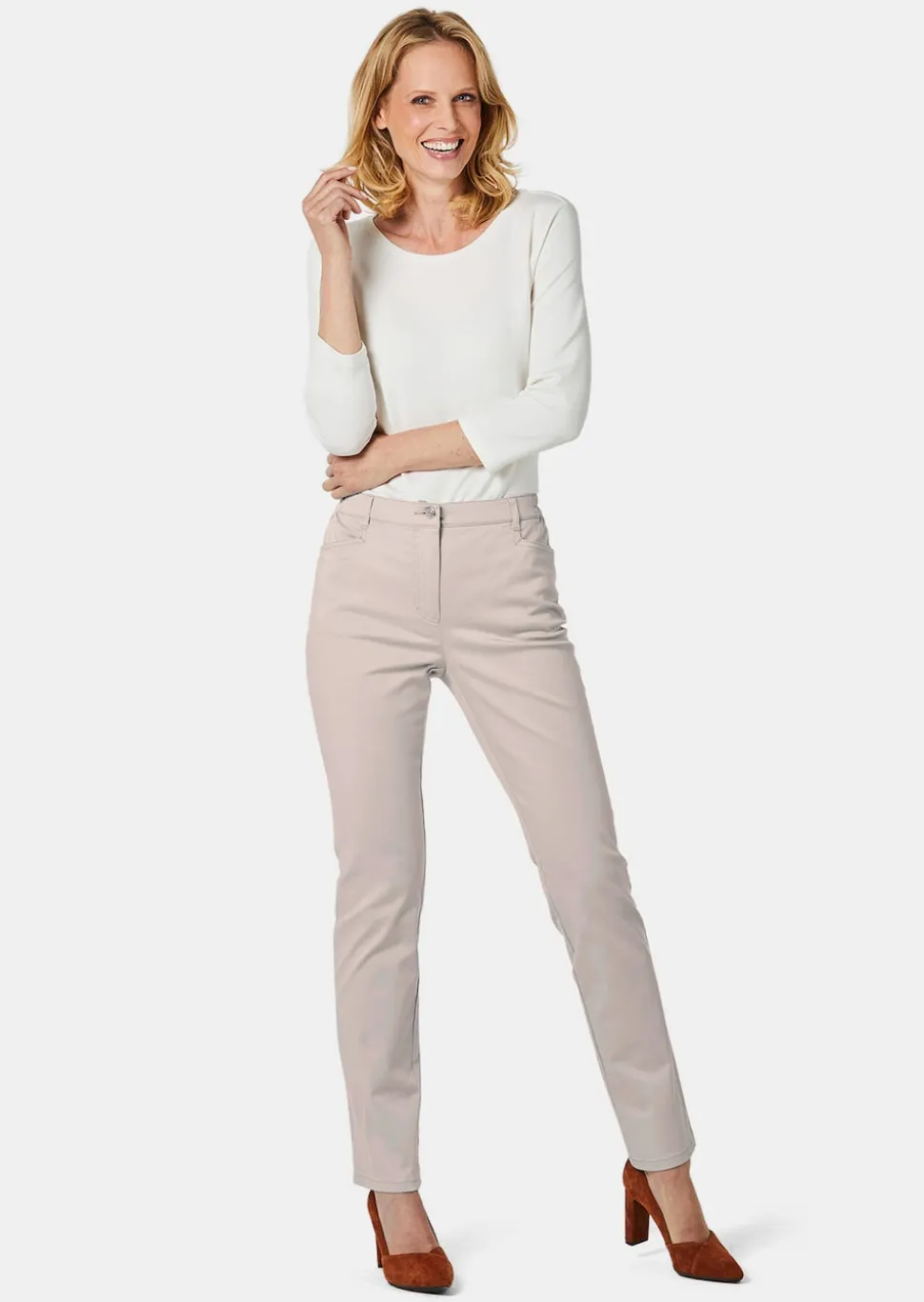 Pantalon en coton satiné LOUISA
