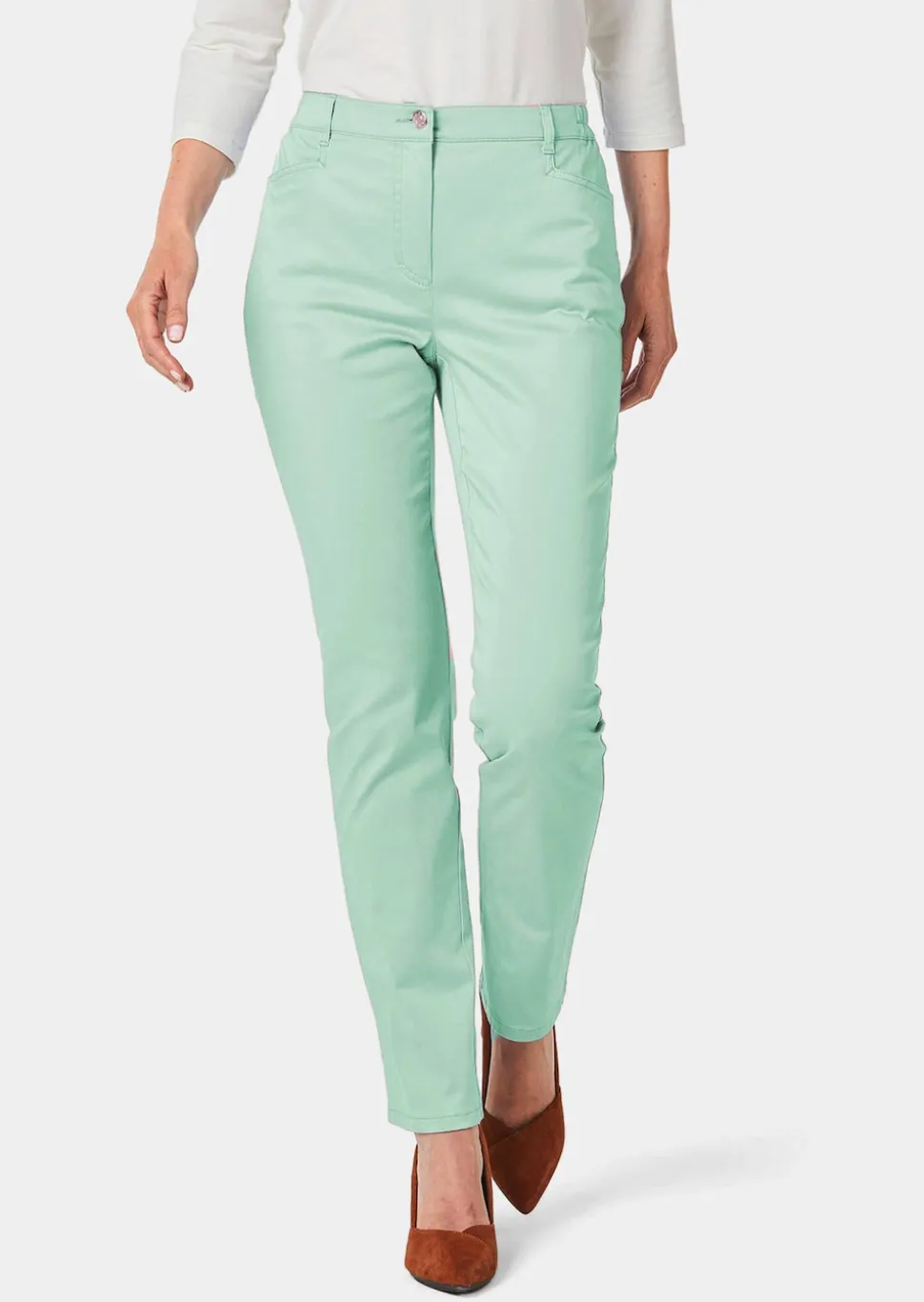 Pantalon en coton satiné LOUISA COMFORT+