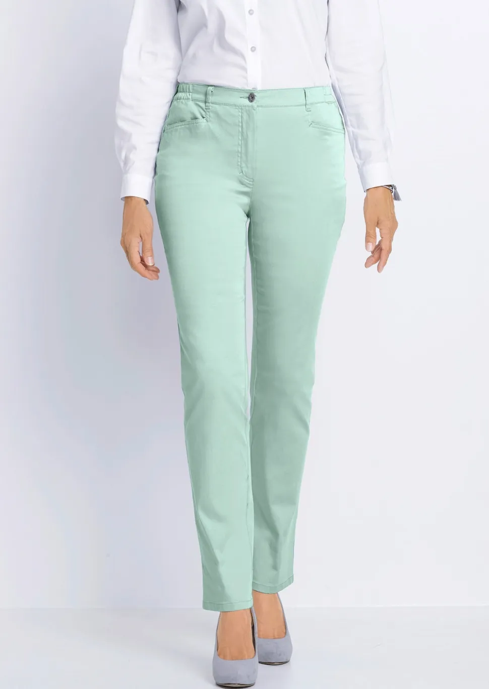 Pantalon en coton satiné LOUISA COMFORT+