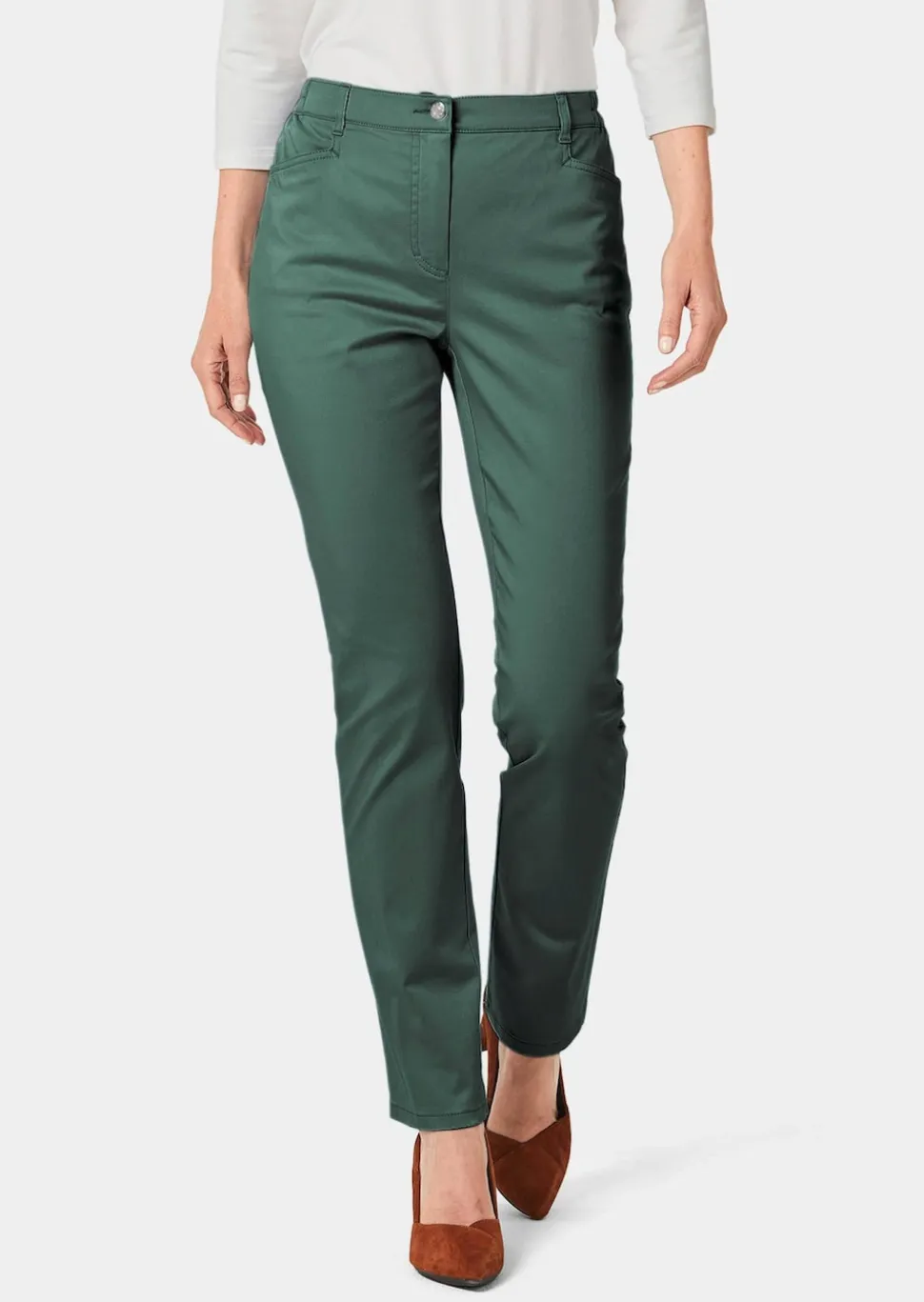 Pantalon en coton satiné LOUISA COMFORT+