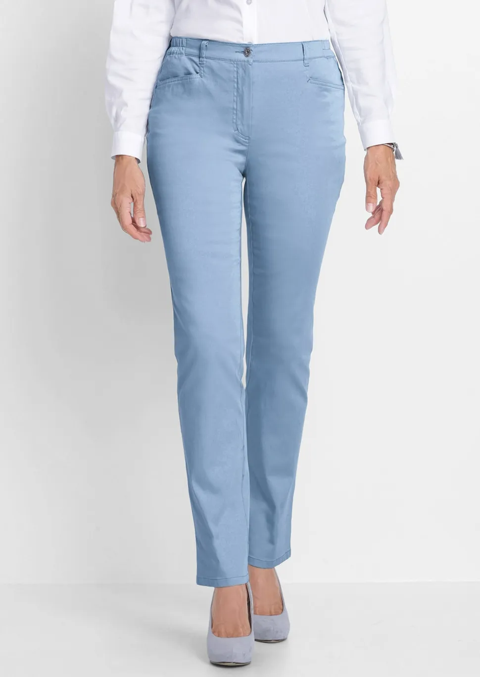 Pantalon en coton satiné LOUISA COMFORT+
