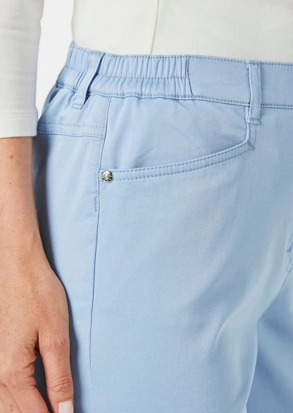 Pantalon en coton satiné LOUISA COMFORT+