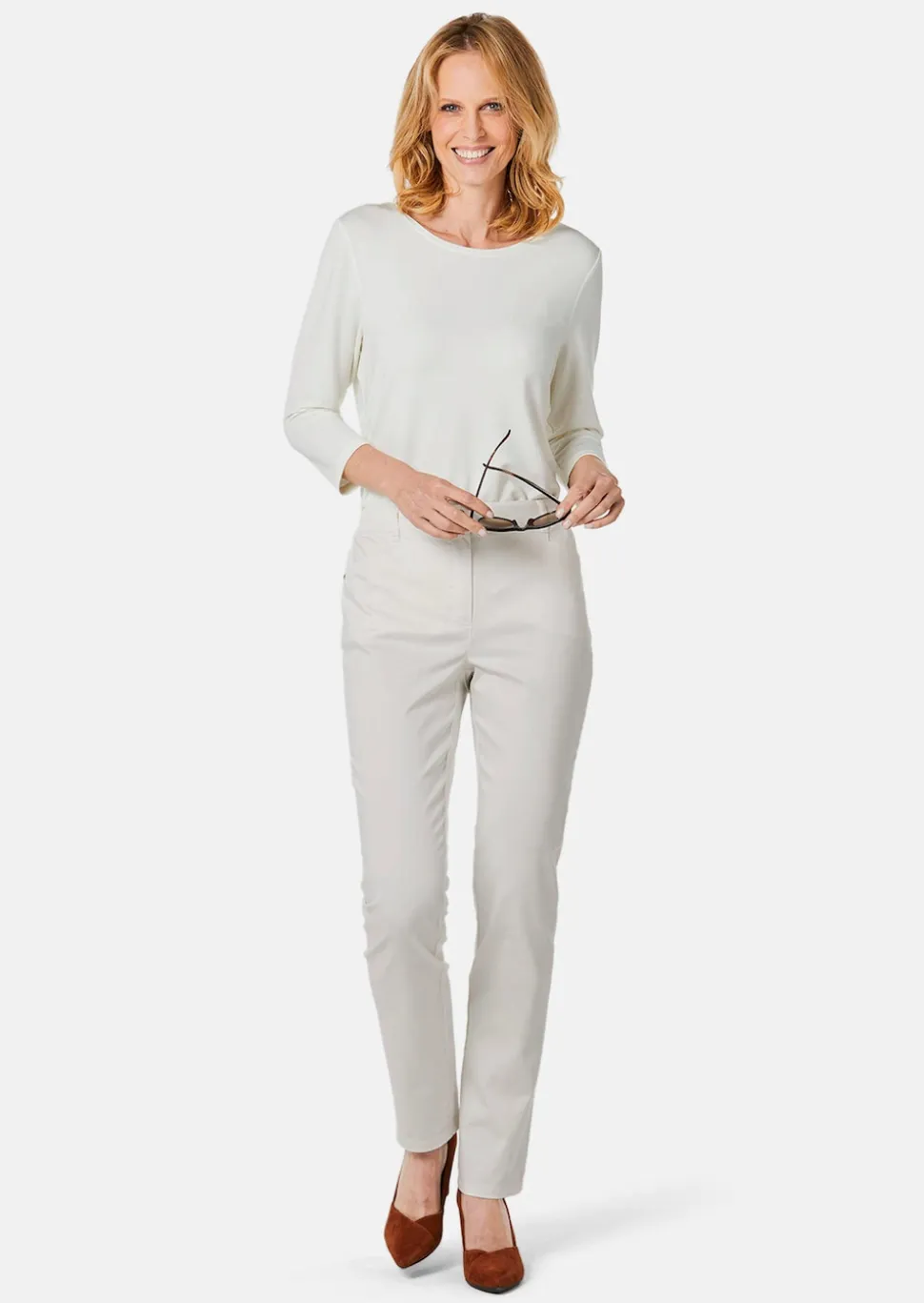 Pantalon en coton satiné LOUISA