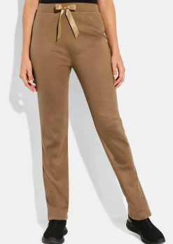 Pantalon en jersey aspect maille