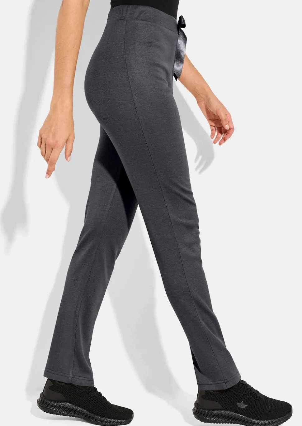 Pantalon en jersey aspect maille