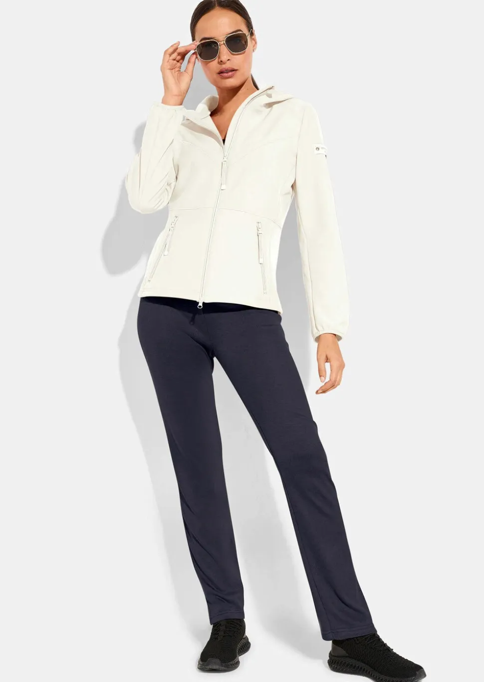 Pantalon en jersey aspect maille