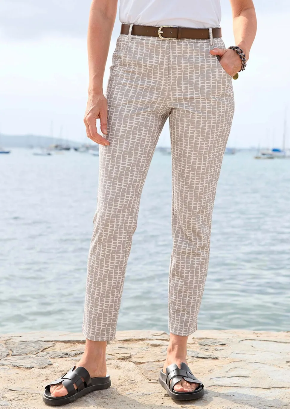 Pantalon en jersey BELLA avec motif