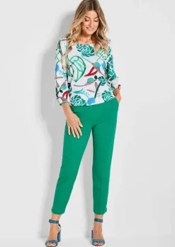Pantalon en jersey LOUISA avec taille élastique