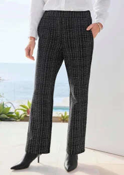 Pantalon en jersey VERA, aspect tweed