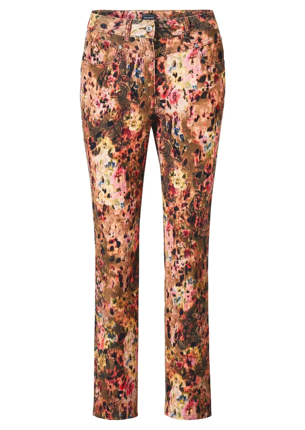 Pantalon en velours avec imprimé intégral