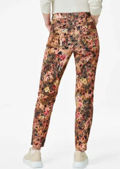 Pantalon en velours avec imprimé intégral