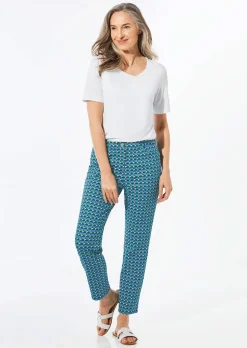 Pantalon imprimé LOUISA avec imprimé minimaliste