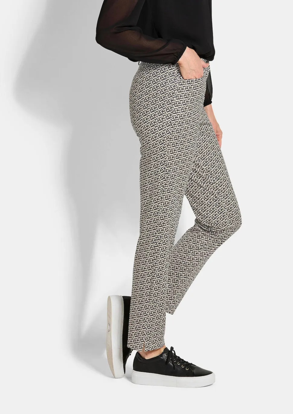 Pantalon imprimé LOUISA en matière scuba