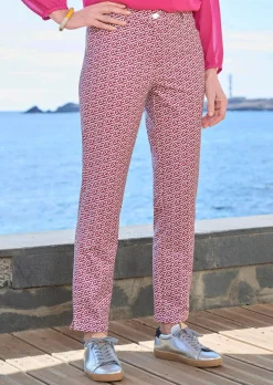 Pantalon imprimé LOUISA en matière scuba