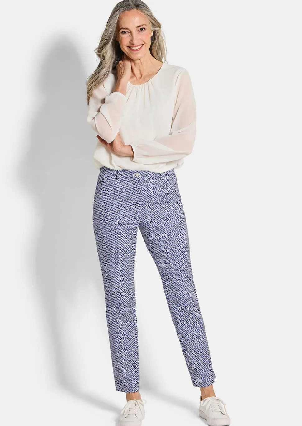 Pantalon imprimé LOUISA en matière scuba