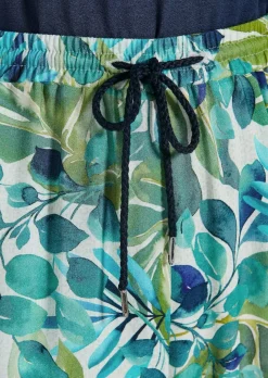Pantalon imprimé SARA avec motif de feuilles