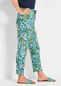 Pantalon imprimé SARA avec motif de feuilles