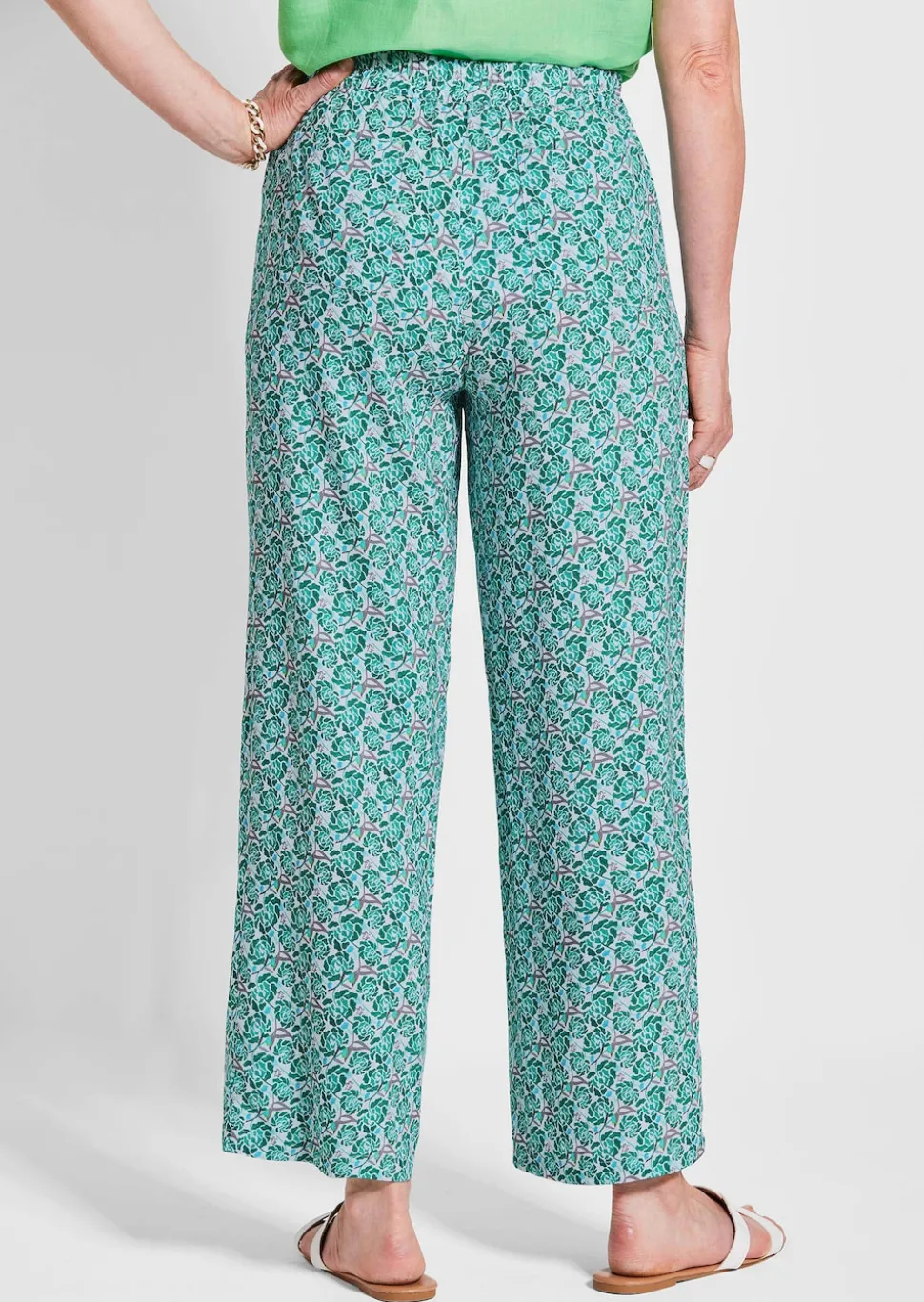 Pantalon imprimé VERA à jambes amples