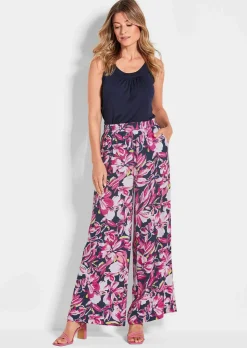 Pantalon imprimé VERA à motif floral