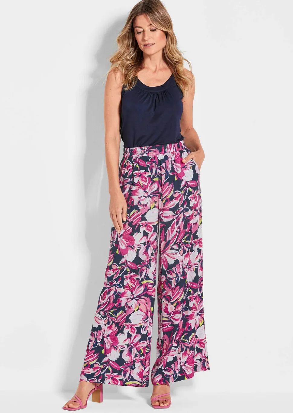 Pantalon imprimé VERA à motif floral