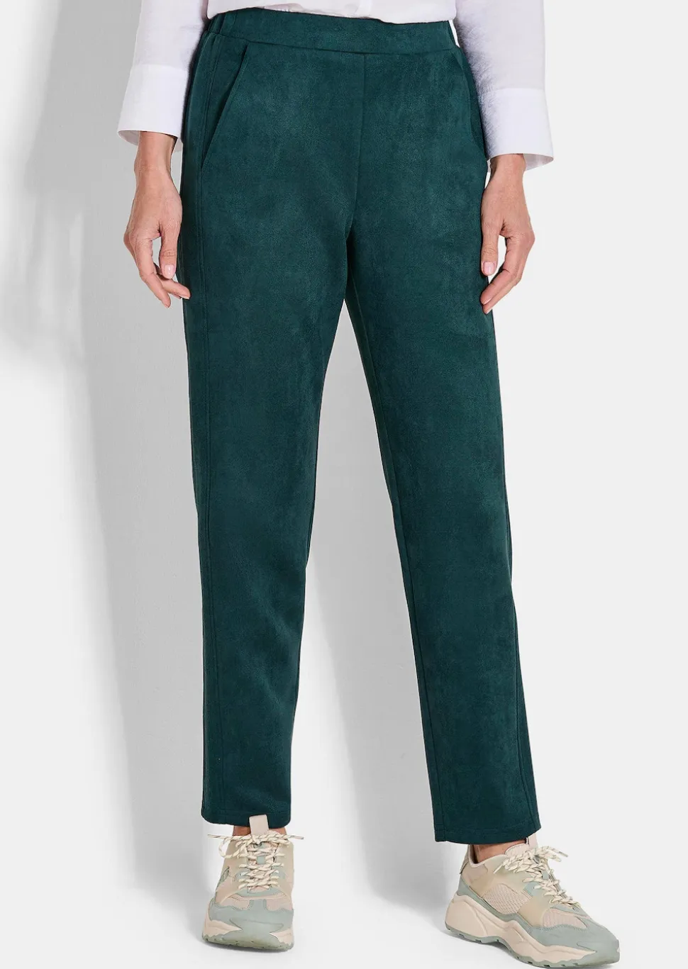 Pantalon LOUISA aspect velours de cuir