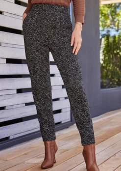 Pantalon LOUISA avec motif jacquard