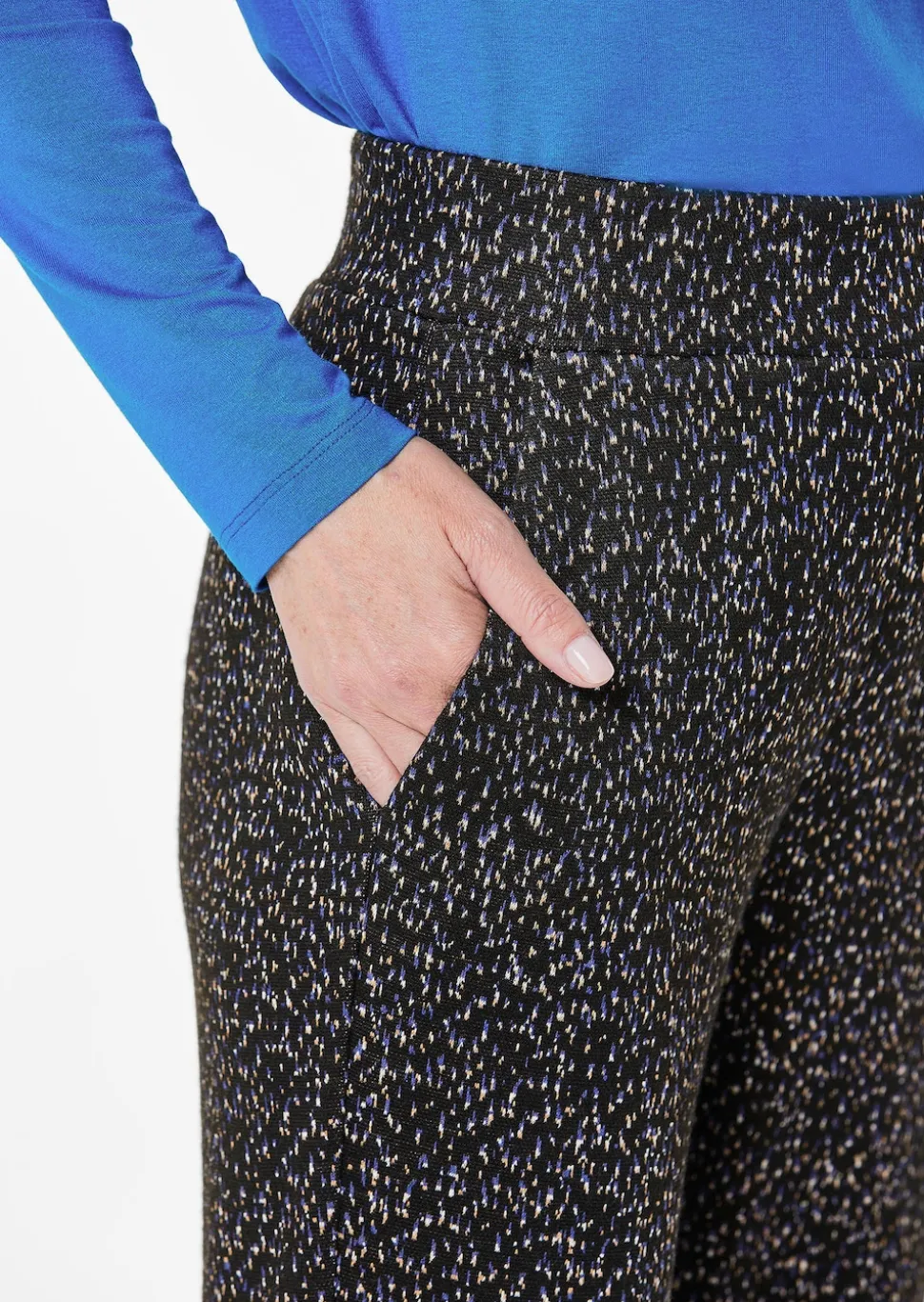Pantalon LOUISA avec motif jacquard