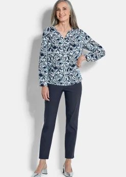 Pantalon 7/8 LOUISA en bengaline, avec taille élastique