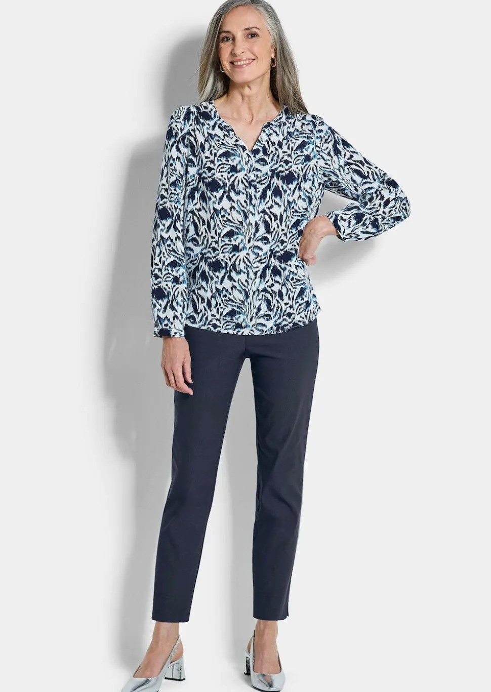 Pantalon 7/8 LOUISA en bengaline, avec taille élastique
