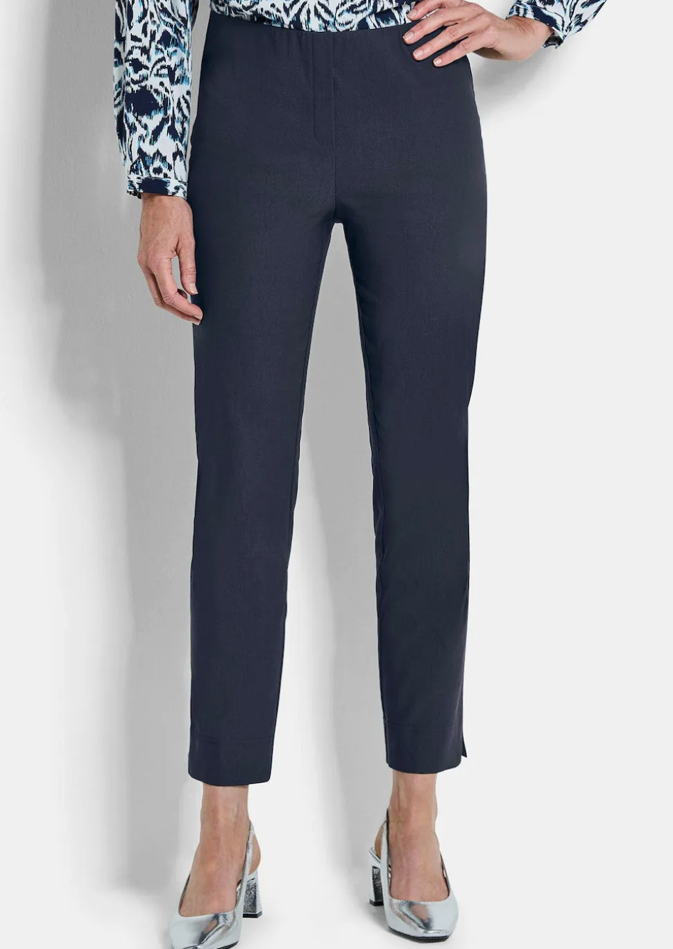 Pantalon 7/8 LOUISA en bengaline, avec taille élastique