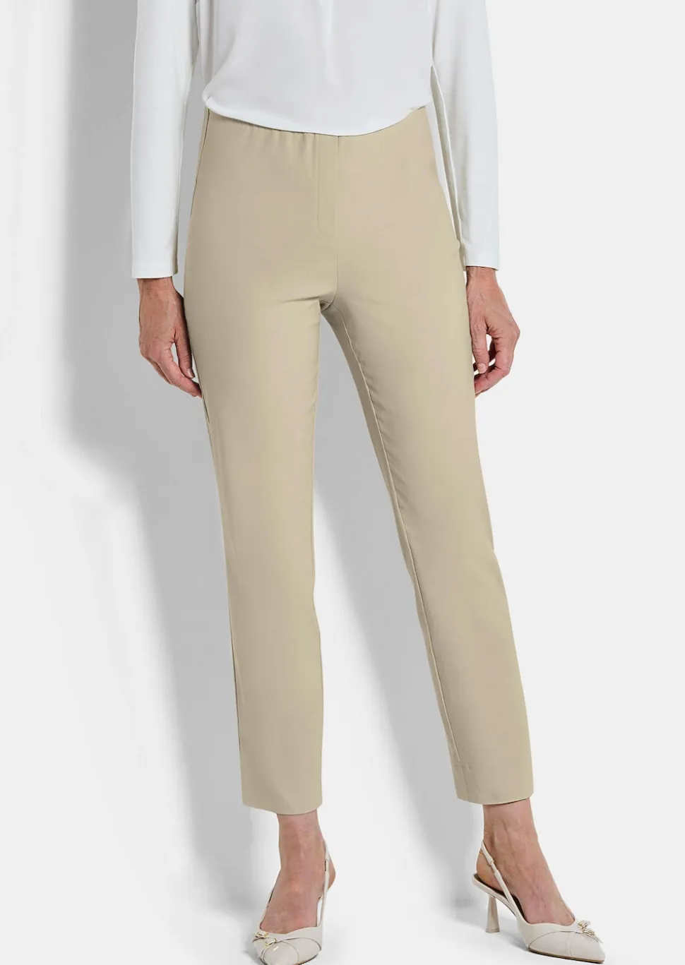 Pantalon 7/8 LOUISA en bengaline, avec taille élastique