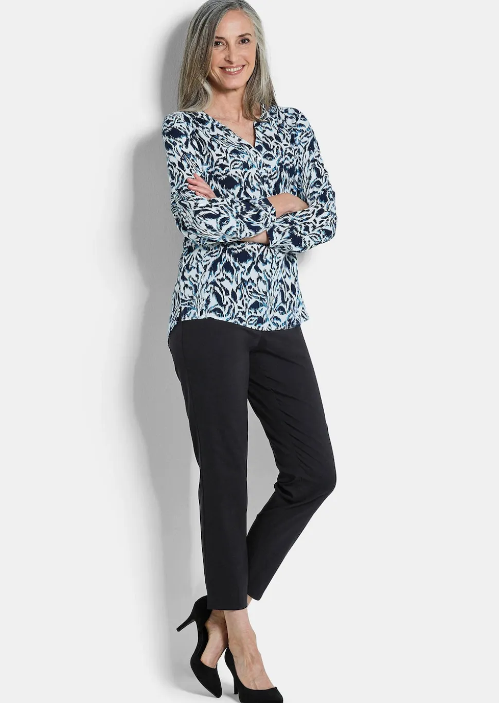 Pantalon 7/8 LOUISA en bengaline, avec taille élastique