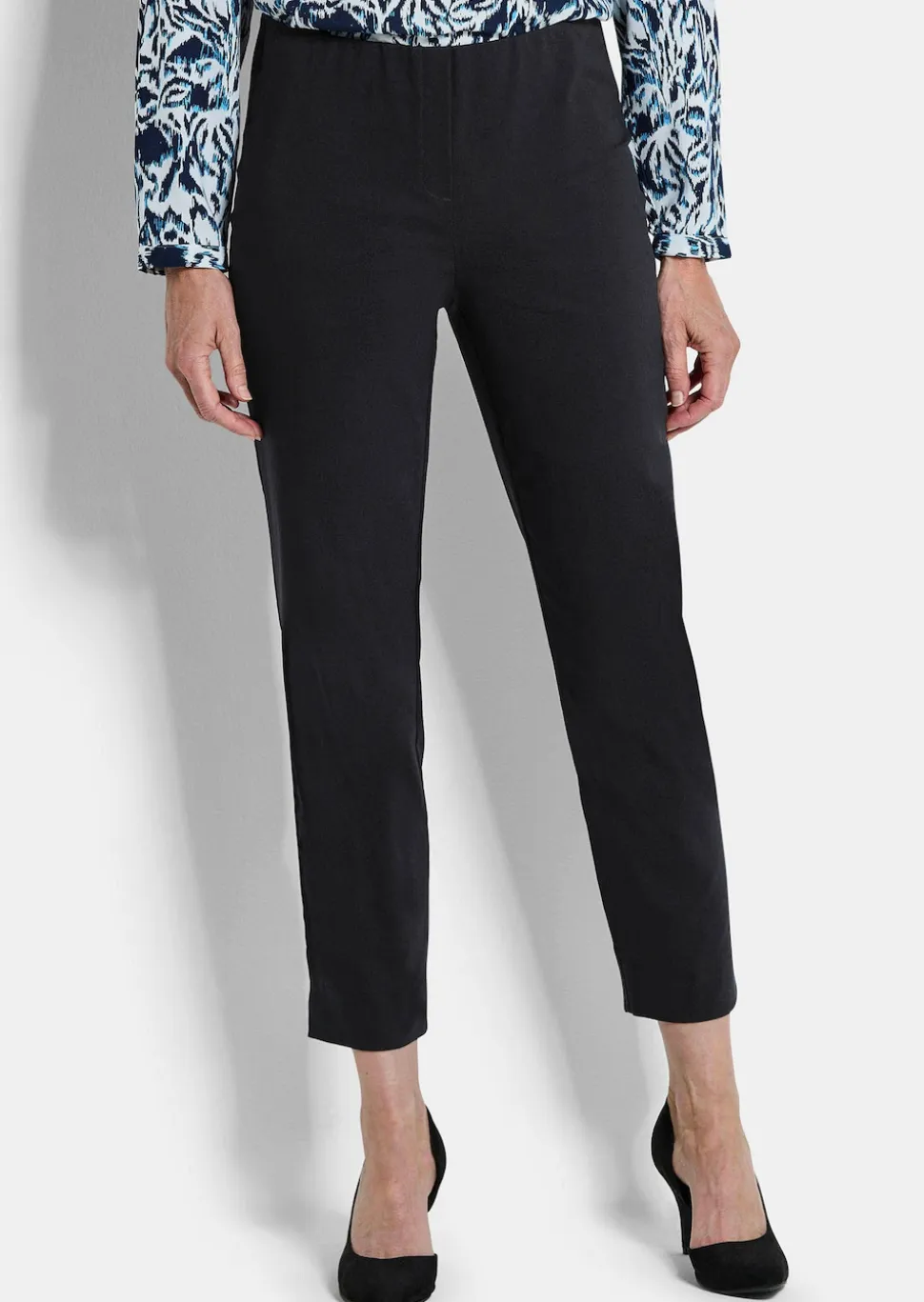 Pantalon 7/8 LOUISA en bengaline, avec taille élastique