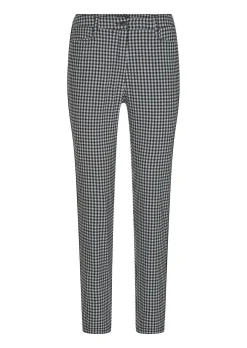 Pantalon LOUISA à motif Vichy en Seersucker