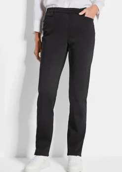 Pantalon LOUISA à taille élastique en coton satiné