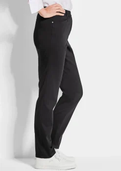 Pantalon LOUISA à taille élastique en coton satiné