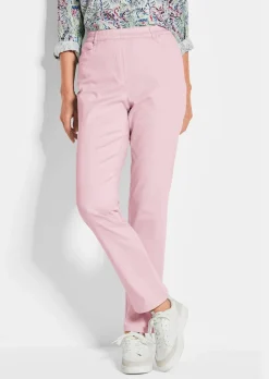 Pantalon LOUISA à taille élastique en coton satiné