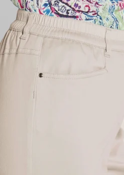 Pantalon LOUISA à taille élastique en coton satiné