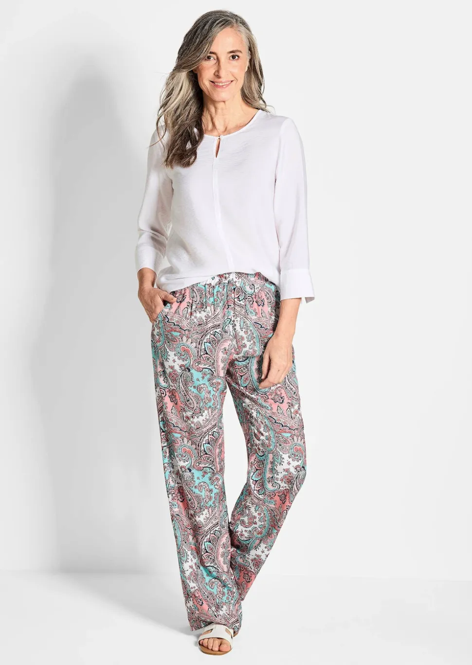 Pantalon à motif cachemire
