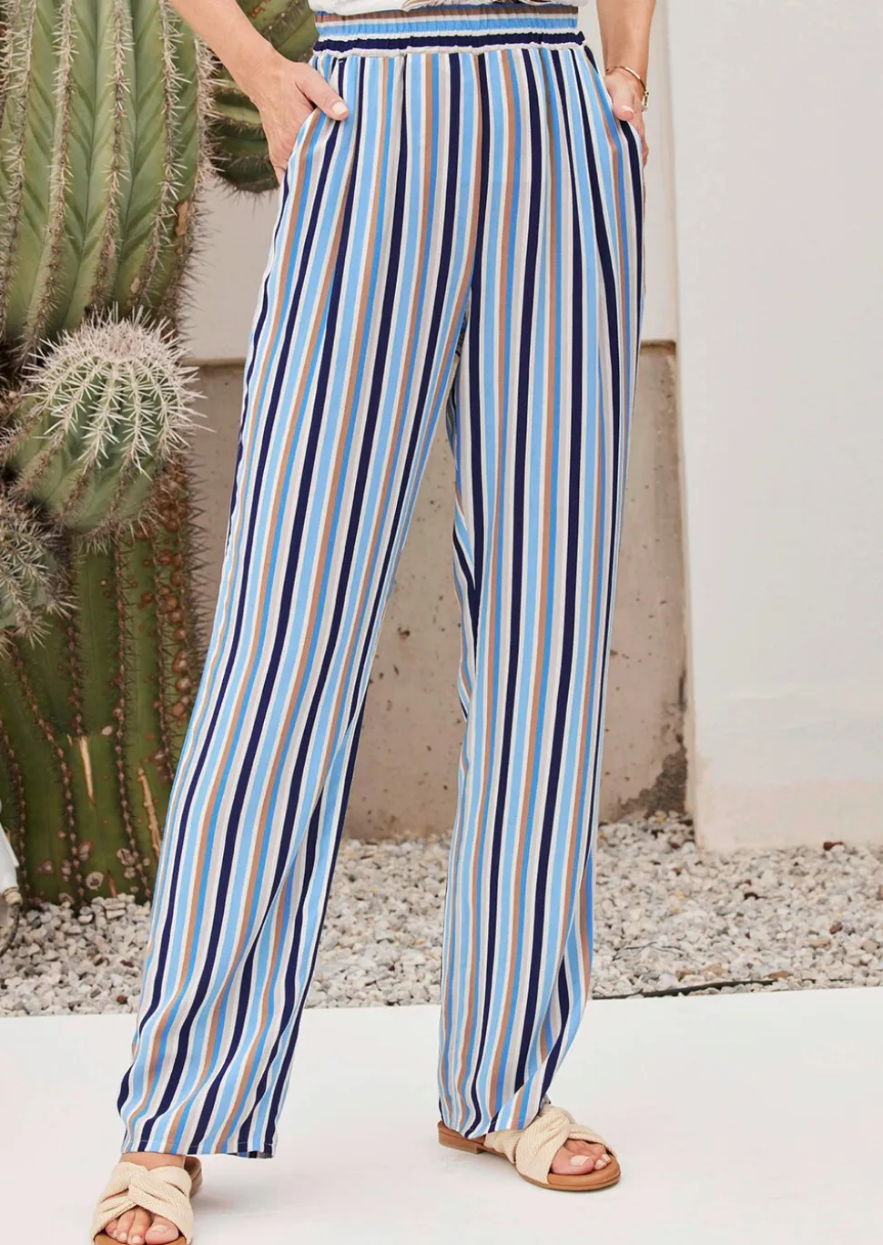 Pantalon palazzo imprimé