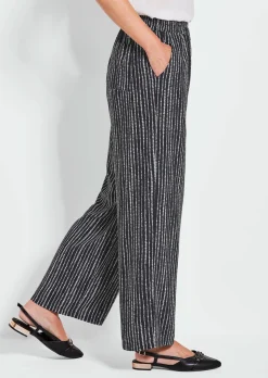Pantalon Palazzo VERA avec motif à pois et à rayures