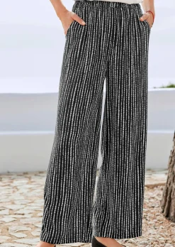 Pantalon Palazzo VERA avec motif à pois et à rayures