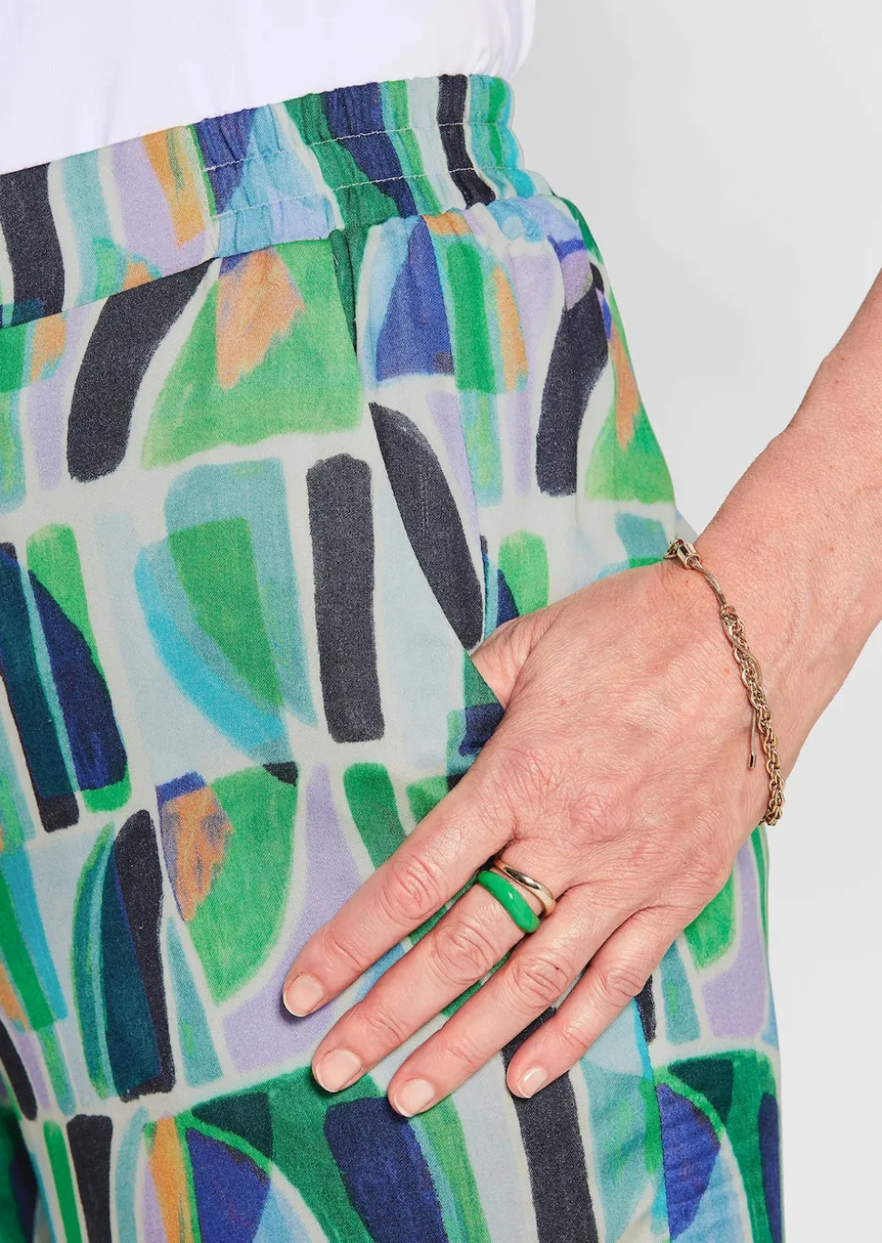 Pantalon palazzo VERA en viscose à effet climatisant